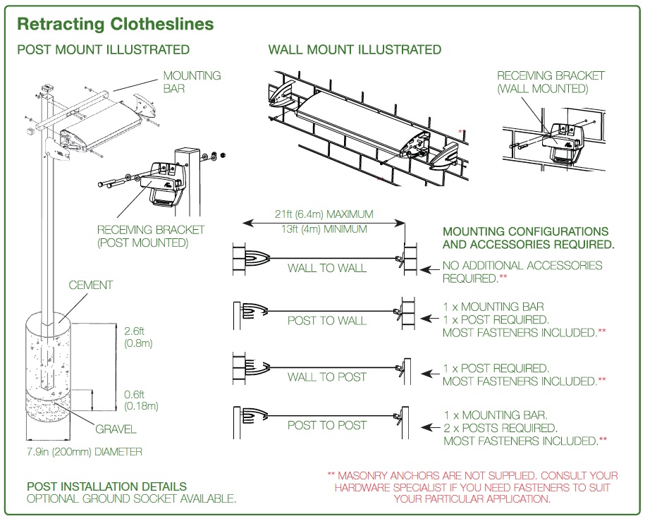 Hills Extenda 6 Retractable Clothes Line Urban Clotheslines